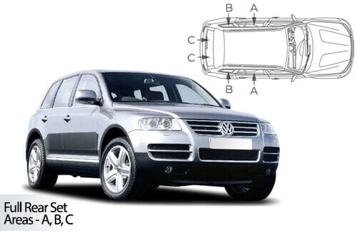 Häikäisysuojasarja Volkswagen Touareg, 5 ovinen (2003-2010), Car Shades