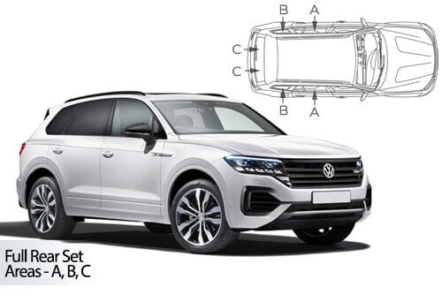Häikäisysuojasarja Volkswagen Touareg, 5 ovinen (2018➟), Car Shades