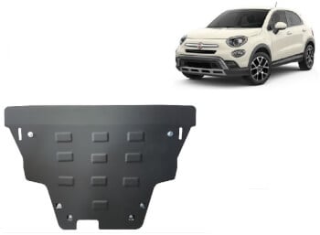 Pohjapanssari moottorille Fiat 500x (2014➟), ter&auml;st&auml;