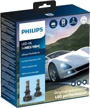 Led polttimo, HB3/HB4 Ultinon Pro9100, pari, Philips