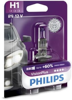 Ajovalopolttimo, H1, VisionPlus 60%, Philips