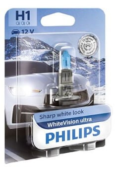 Ajovalopolttimo, H1, whitevision ultra 60%, Philips