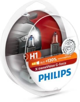 Ajovalopolttimo, H1, X-tremeVision G-force  2 kpl, Philips