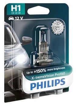 Ajovalopolttimo, H1, X-tremevision +150%, Philips