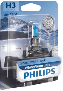 Ajovalopolttimo, H3, WhiteVision ultra, Philips
