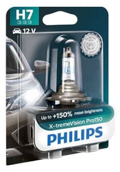 Ajovalopolttimo, H7, X-tremevision +150%, Philips