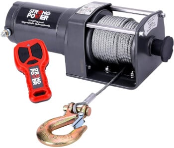 Sähkövinssi vaijerilla 12 V / 907 kg, Strong Power