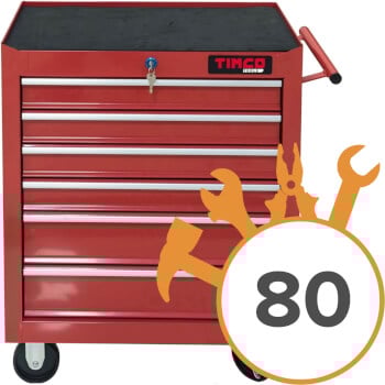 Ty&ouml;kaluvaunu + 80 ty&ouml;kalua, Timco