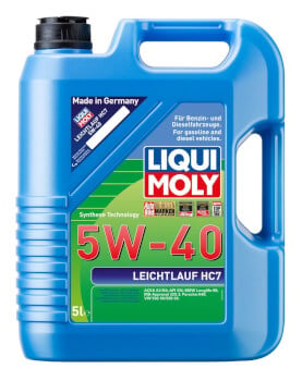 Moottoriöljy Leichtlauf HC7 5W-40, 5 l, Liqui Moly