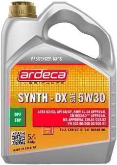 Moottori&ouml;ljy Synth-DX 5W-30, Ardeca