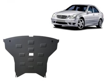 Pohjapanssari moottorille Mercedes C-sarja W203 (2000-2007), ter&auml;st&auml;