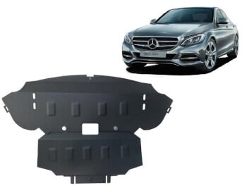 Pohjapanssari moottorille Mercedes C-sarja W205 (2014➟), ter&auml;st&auml;