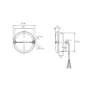 Jokon led BRS 725 12V taka-/jarruvalo (10.0036.000)