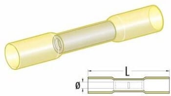 Kutistejatko 3,4 mm (10 kpl) kelt, Autoline