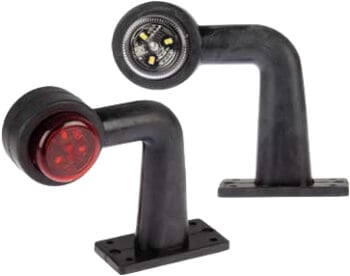 Led-&auml;&auml;rivalopari kumivarrella, kirkas-punainen, Autoline