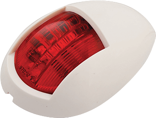 Navigointivalo punainen, valkoinen runko, LED Autolamps