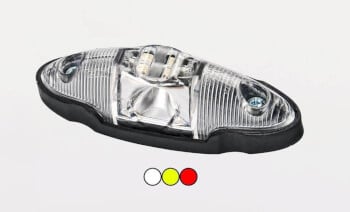 Led-&auml;&auml;rivalo 12-24 V, puna-valkoinen + sivuvalo