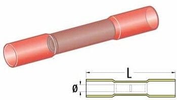 Kutistejatko 1,7 mm (50 kpl), pun, Autoline