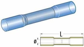 Kutistejatko 2,4 mm (50 kpl), sin, Autoline