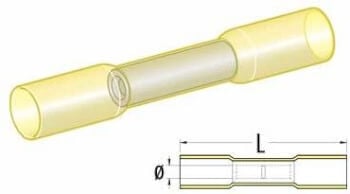 Kutistejatko 3,4 mm (25 kpl) kelt, Autoline