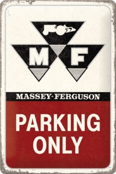 Peltikilpi Massey Ferguson Parking Only 20 x 30 cm, Nostalgic Art