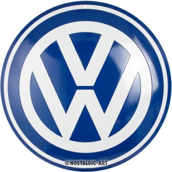 Peltikyltti pyöreä VW Logo 35 cm, Nostalgic Art