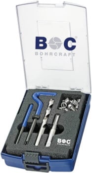Kierteenkorjaussarja M12 x 1,0 hienokierteelle, Bohrcraft