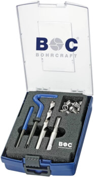 Kierteenkorjaussarja M12 x 1,5 hienokierteelle, Bohrcraft