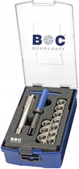 Kierteenkorjaussarja M14 x 1,25 hienokierteelle, Bohrcraft