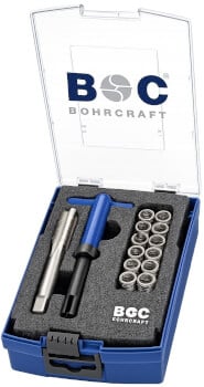 Kierteenkorjaussarja M14 x 1,25 (sytytystulpille), Bohrcraft