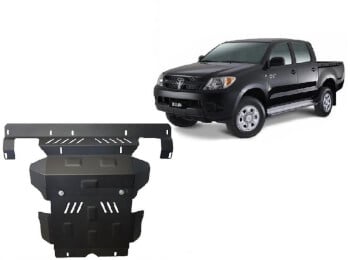Pohjapanssari moottorille ja jäähdyttimelle Toyota Hilux (2004-2015), terästä