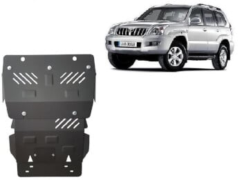 Pohjapanssari moottorille Toyota Land Cruiser J120 (2002-2009), terästä
