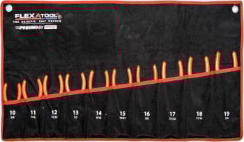 Avolenkkisarja 10-19 mm ja 3/8-3/4", Flexatool