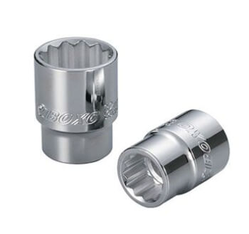 12-kulmainen hylsy 3/8" - 14 mm, lyhyt, Boxo