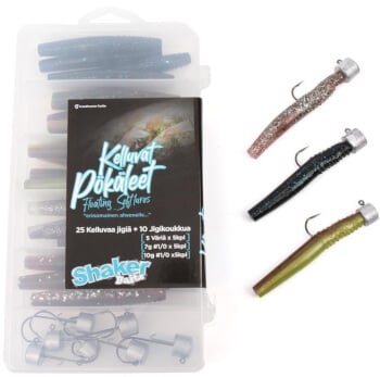 Jigisarja Kelluvat P&ouml;k&auml;leet Ned-jigaukseen, Shaker Baits