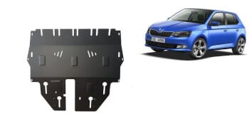 Pohjapanssari moottorille Skoda Fabia 3 - bensiini (2015-2021), ter&auml;st&auml;