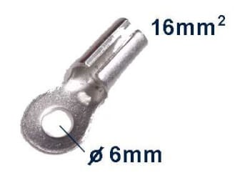 Kaapelikenkä 16 mm², Ø 6 mm