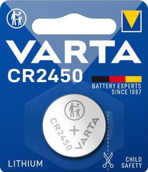 Nappiparisto CR2450, Varta