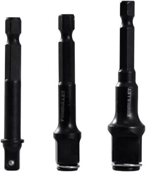 K&auml;rkihylsyadapterisarja 1/4", 3/8" ja 1/2", Finbullet