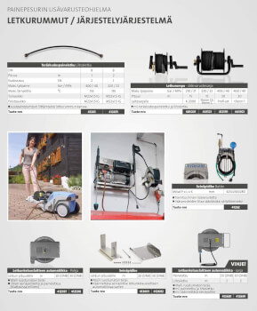 Kränzle Schlauchtrommel, Automatik Edelstahl Set incl. 20m Stahlgewebe-HD-Schlauch NW8