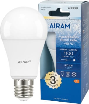 Led pakkaslamppu E27, 1100 lm, 4000 K, Airam