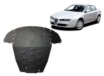 Pohjapanssari Alfa Romeo 159 (2004-2011), moottori, vaihdelaatikko, j&auml;&auml;hdytin, etupuskuri, ter&auml;st&auml;