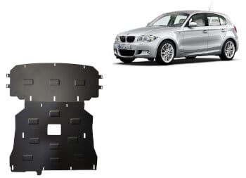 Pohjapanssari BMW 1-Sarja E81/E87/E82 (2004-2011), moottori, vaihdelaatikko, j&auml;&auml;hdytin, etupuskuri, ter&auml;st&auml;