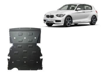 Pohjapanssari BMW 1-Sarja F20/F21 (2011-2018), moottori, j&auml;&auml;hdytin, etupuskuri, ter&auml;st&auml;