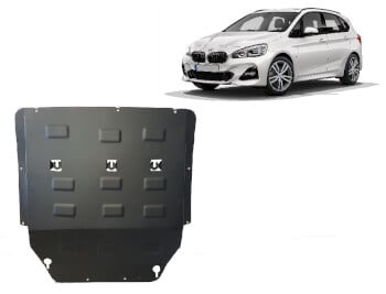 Pohjapanssari BMW 2-Sarja F45 / F46 (2013-2018), moottori, vaihdelaatikko, j&auml;&auml;hdytin, ter&auml;st&auml;