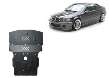 Pohjapanssari BMW 3-Sarja E46 diesel (1998-2005), moottori, j&auml;&auml;hdytin, etupuskuri, ter&auml;st&auml;