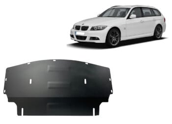 Pohjapanssari BMW 3-Sarja E90 (2004-2013), j&auml;&auml;hdytin, etupuskuri, ter&auml;st&auml;