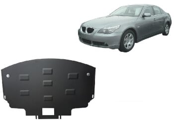 Pohjapanssari BMW 5-Sarja E60/E61 (2003-2010), j&auml;&auml;hdytin, etupuskuri, ter&auml;st&auml;