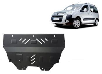 Pohjapanssari Citro&euml;n Berlingo (2008-2018), moottori, vaihdelaatikko, j&auml;&auml;hdytin, ter&auml;st&auml;