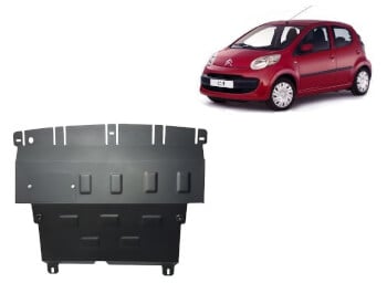 Pohjapanssari Citroën C1 (2005-2014), moottori, vaihdelaatikko, jäähdytin, etupuskuri, terästä